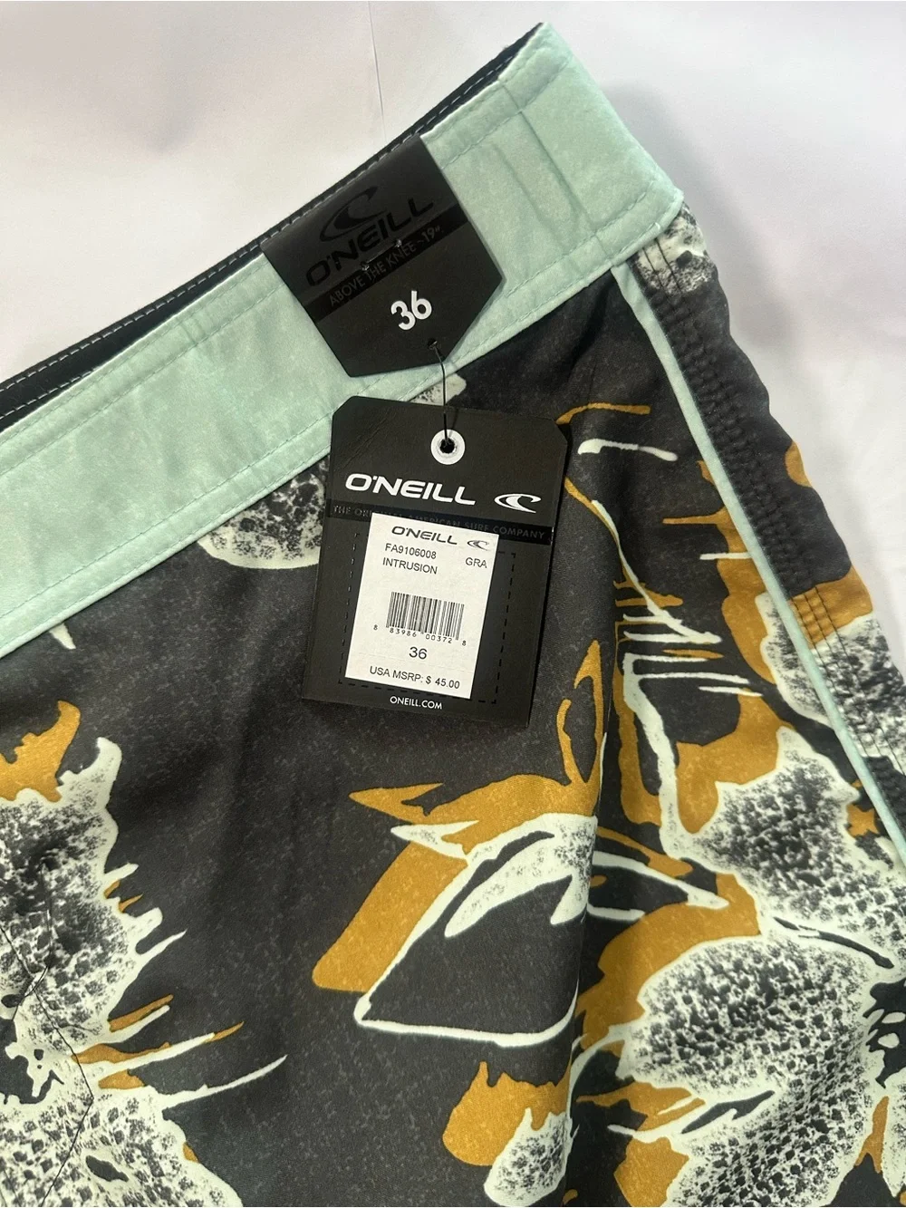 MENS O'NEILL TROPICAL FLORAL  SWIM BOARD SHORTS SIZE 36